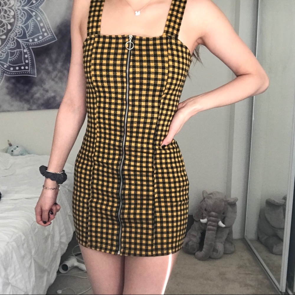 BERSHKA checker dress